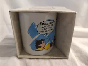 "Taza ""Cumpleaños de Lucy" Willits Designs, por Charles Schultz, #45039 - NUEVA - Imagen 1 de 13