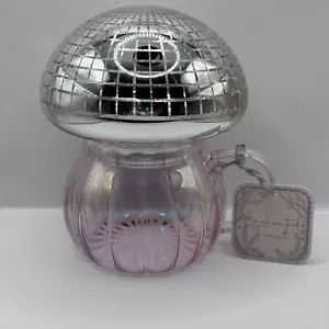 Tazza e coperchio vetro forrest incantato iridescente specchio fungo rosa 19 fl oz nuova con etichette - Foto 1 di 14