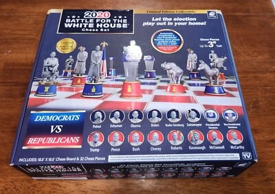 2020 Battle For The White House Chess Set Trump Pence Pelosi Obama Ginsburg - Image 1 of 4