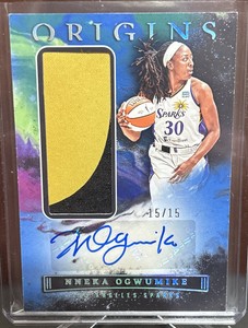 2023 WNBA Origins NNEKA OGWUMIKE Blue Patch Auto #d 15/15 Los Angeles Sparks