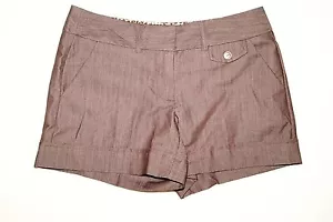 Y2K Tracy Evans Womens Shorts 5 Brown Stretch Cut 638118 W32 L4 Rayon Polyester - Picture 1 of 4