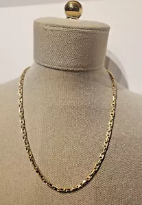 14K Fancy Link Chain Necklace 16.5" . Made In Italy. 27.9 grams. Gorgeous. - Picture 1 of 4