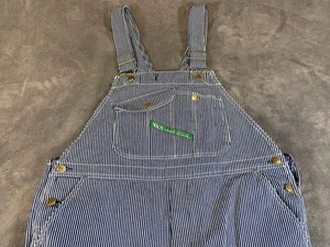 Key Imperial Bib Overalls 42x29 Hickory Striped Denim Railroad Engineer EUC - Picture 1 of 9
