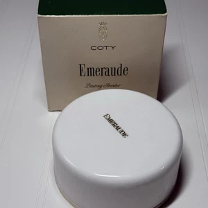 Vintage Coty Emeraude Dusting Powder ca. 70er Jahre 4 Oz Original Box - Bild 1 von 5
