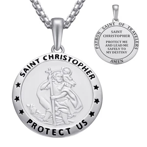 ARDU Jewelry - Saint Christopher Gift Set | Sterling Silver Double-sided Pend... - Picture 1 of 9