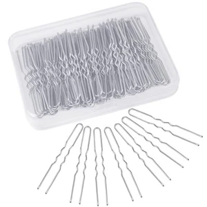 Hair Pins for Women 2.75 inch Hair Pins for Buns U Shaped Hair Pins Silver - Picture 1 of 7