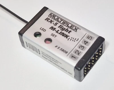 Multiplex RX-5 light 2.4 Ghz 5-Kanal Empfänger (55808) - Bild 1 von 3