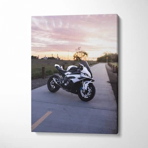 BMW Inspired S1000RR High Resolution Museum Quality Vertical Canvas Print #044 - Picture 1 of 14
