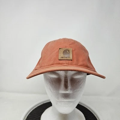 Carhartt Hat Cap Strap Back Mens One Size Orange Canvas Odessa Patch Workwear - Image 1 of 4