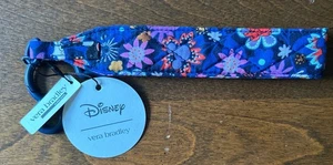 Disney  Vera Bradley  Wide wristlet strap keychain Mickey & Minnie Sweet Floral  - Picture 1 of 6