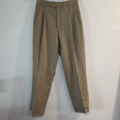 Pantalones de lana Burberrys vintage de pierna recta tostados 30 Foto 1 de 4