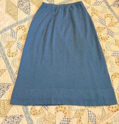 Vintage 1950's Wool Skirt Fleece 50s Blue Fall Skirt Autumn By Jantzen Sz 12 32w - Image 1 of 4