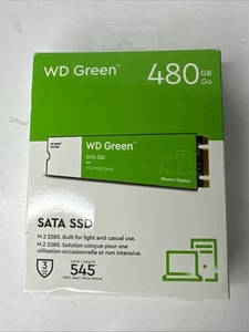 Western Digital 480GB WD Green SATA Internal SSD M.2 2280 - WDS480G3G0B-00BJF0 - Afbeelding 1 van 7