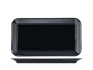 Plato Rectangular Antigolpes 42x23x2,5 Negro Giganplast - Imagen 1 de 3