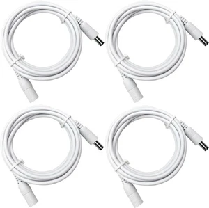 4 Pack 6ft DC Power Extension Cable 12V for CCTV LED Router - Picture 1 of 4