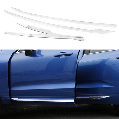 4 PIEZAS Cuerpo de puerta lateral de coche molduras inferiores para Volvo XC60 2018 2019 - Imagen 1 de 4