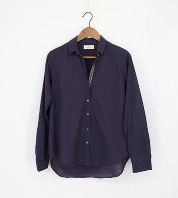 VELVET By Graham & Spencer Nina Button Down Shirt Top Navy S $130 A4 153 - Image 1 of 4