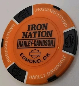 IRON NATION HARLEY DAVIDSON OF EDMOND, OKLAHOMA DEALERSHIP POKER CHIP NEW - Picture 1 of 2