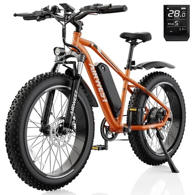 26" Fat Tire Electric Bike 750W Mountain Bike 48V 13Ah 28MPH E-Bike for Adults - Image 1 of 4