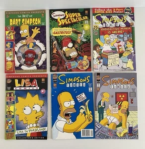 Simpsons Comics & Lisa Comic Bongo/ Otter Comics Mixed Bundle X6 - Picture 1 of 24