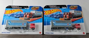 TRANSFORMERS OPTIMUS PRIME G1 Hot Wheels Track Fleet lot of 2 - NEW diecast 2025 - Picture 1 of 6