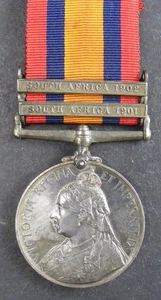 GB Original Medal: Boer War QSA SA 1901, SA 1902, Dyson, West Riding unusual - Picture 1 of 4