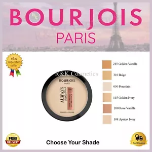 Bourjois Always Fabulous Matte Long Lasting Pressed Powder 10g --Choose shade--- - Picture 1 of 12