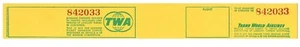 Airline Baggage Tag - TWA - Generic Write-In Yellow - Unused Obsolete (BT293) L - Picture 1 of 1