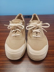 Reebok Beige Canvas Style Sneakers Shoes Size 10 - Picture 1 of 8