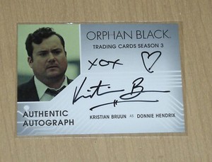 2017 Cryptozoic Orphan Black Season 3 autograph auto Kristian Bruun as DONNIE