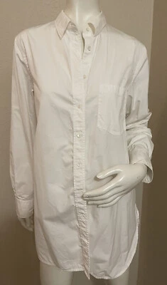 Camisa blanca clásica VINCE para mujer calce ajustado talla grande Foto 1 de 4