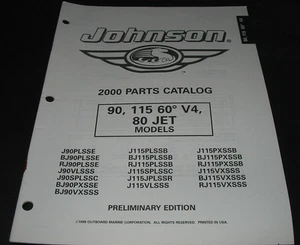 Parts Catalog Outboard Marine Evinrude Johnson 90 / 115 60° V4 80 Jet Models! - Imagen 1 de 1