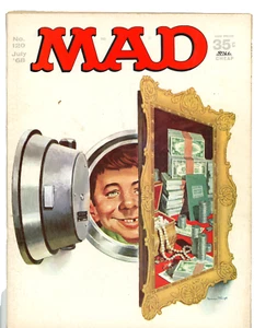 Mad Magazine # 120 July 1968 Alfred In Safe, Blue-Eyed Kook Movie Satire Humor - Picture 1 of 3