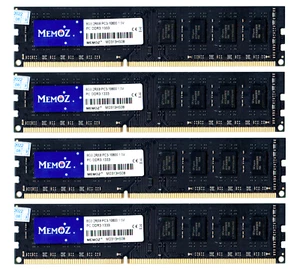 Memoz 32GB DDR3 (4x8GB) 1333 MHz Desktop PC3 10600 UDIMM 240 Pins PC RAM Memory - Picture 1 of 5