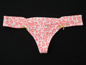 NEW Victoria's Secret VTG PINK Ruched Double Bow Cheekster Thong Panties LARGE - Picture 1 of 6