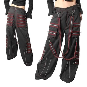 Cyber Goth schwarze Bondagehose 100% Baumwolle - Bild 1 von 4