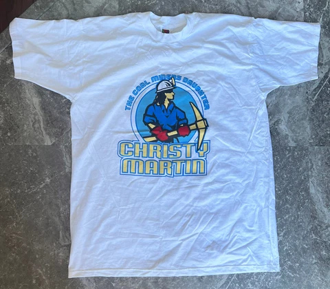 CHRISTY MARTIN Coal Miner's Daughter OFFICIAL White T-Shirt Sz 2XL Boxing Vtg Cover