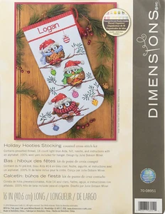 Holiday Hooties Christmas Stocking Kit - NEW! - Picture 1 of 2