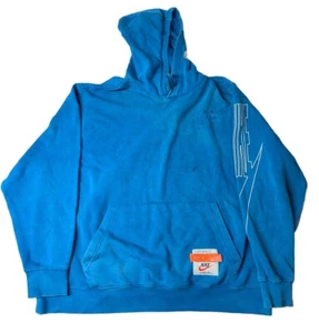 Herren XXL X Large Nike Sportswear Club Fleece Drip Pullover Hoodie Blau Grafik - Bild 1 von 5