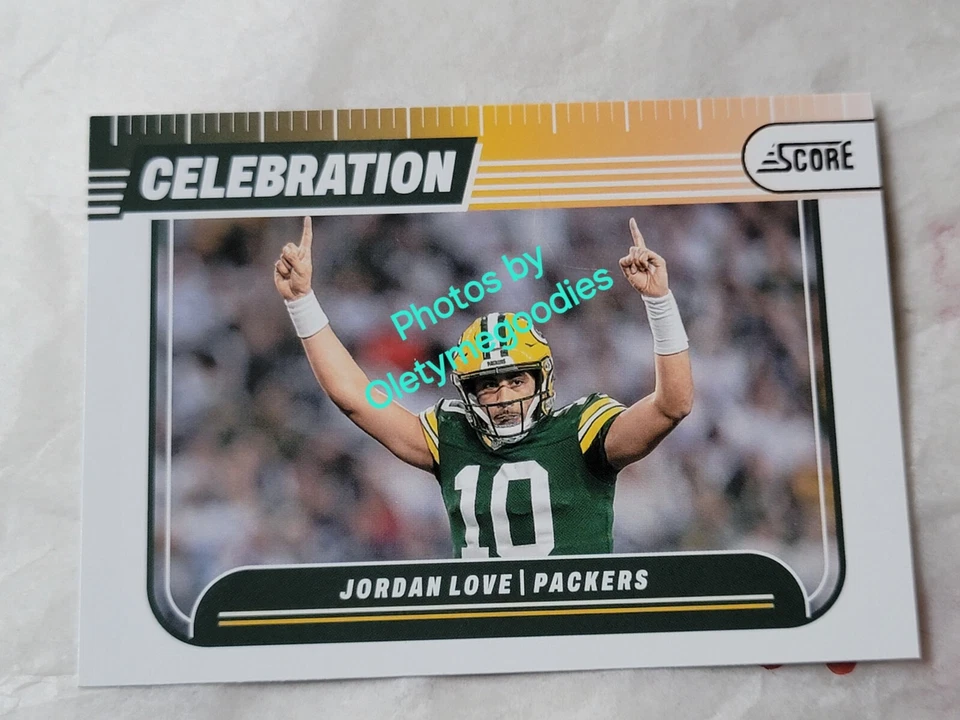 2024 Jordan Love No. C-JLE Celebration QB1 of the Year Score Card Packers - Image 1 of 4