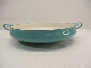 Paellera turquesa estilo Koben Dansk Designs 13" Dinamarca MCM plato para servir de colección - Imagen 1 de 18
