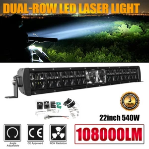 22" Led light bar Spot Flood Laser Work Driving offroad Boat Truck SUV ATV 20" - Foto 1 di 8