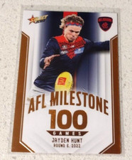 2023 Footy Stars Jayden Hunt Milestone 100 games MG47 Demons