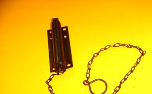 Antique Fixed Vestibule Door French Door Spring Bolt Lock with Chain 5 1/2 In. - Picture 1 of 5