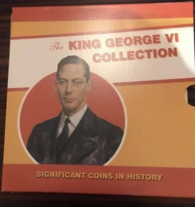 GRAN BRETAGNA REGNO UNITO KING GEORGE VI 10 MONETE COLLEZIONE IN FOLDER UFFICIALE ROYAL MINT - Foto 1 di 4