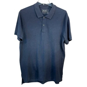 Eddie Bauer Polo Mens 2XLT 2XL Tall Blue Cotton Short Sleeve Shirt new - Picture 1 of 7