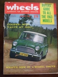 Wheels Mag Jan 1963 BMC Morris MINI EJ Holden NASCO Accessories - Picture 1 of 6