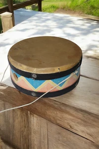 Sowjetische Trommel Musikinstrument Schlaginstrument Vintage Musikinstrument - Bild 1 von 9
