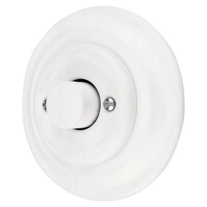 Presostato regulador giratorio LED retro vintage de porcelana empotrada serie I PR1 blanco - Imagen 1 de 6