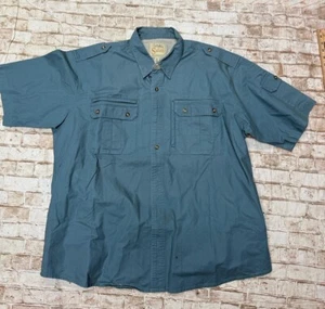 Camisa Abotonada Cabela’s Safari Series Para Hombre XL Manga Corta Verde Cabelas Pesada - Imagen 1 de 6
